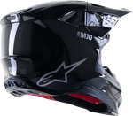 SUPERTECH S-M10 SOLID HELMET BLACK GLOSSY/CARBON SM