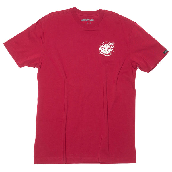 BURNER SS TEE CARDINAL