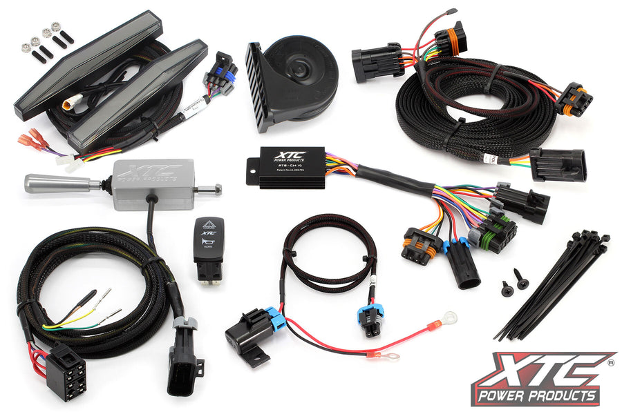 AUTO TURN SIGNAL KIT W/ BILLET LEVER AND FRONT DRL LIGHTS POL