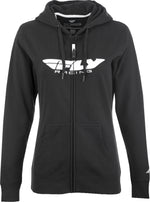 WOMEN'S FLY CORPORATE ZIP UP HOODIE BLACK