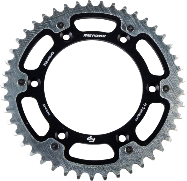 REAR SPROCKET HYBRID 45T BLK/SIL | FPH-990-45-BLK