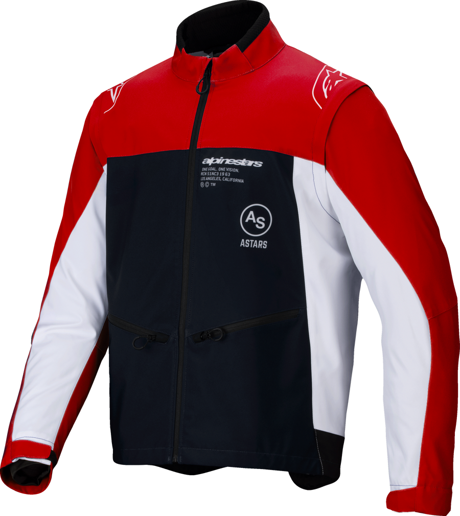 LITE-DURA SOFTSHELL JACKET BLACK/BRIGHT RED/WHITE LG
