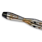 INTMDTR M8 SOFTAIL SHORTY BRUSHED SS W/BLACK END CAP | 930-02620