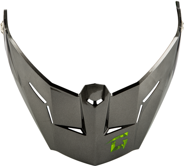 MD-74 VISOR W/SCREWS STRIKER BLK/SILVER/GREEN METAL