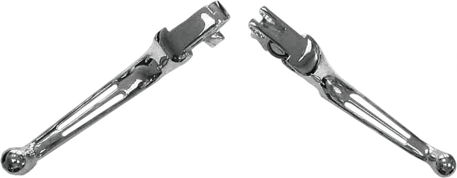 2-SLOT LEVER SET CHROME BIG TWIN 86-06  XL 96-03