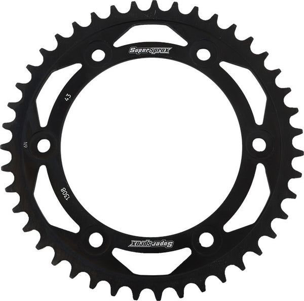 REAR SPROCKET STEEL 43T-520 BLK HON