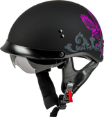 HH-65 CORVUS HELMET W/PEAK MATTE BLACK/PURPLE/GREY XL