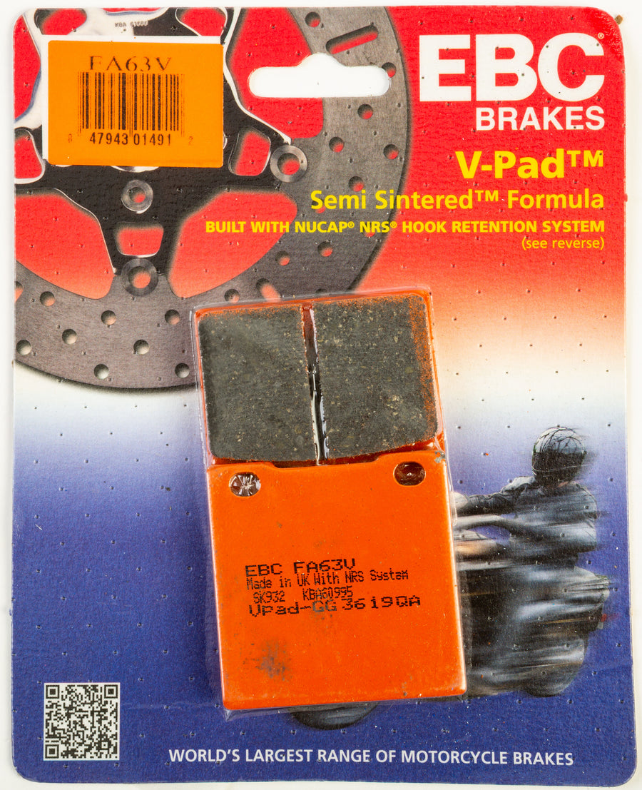 BRAKE PADS FA63V SEMI-SINTERED V SERIES