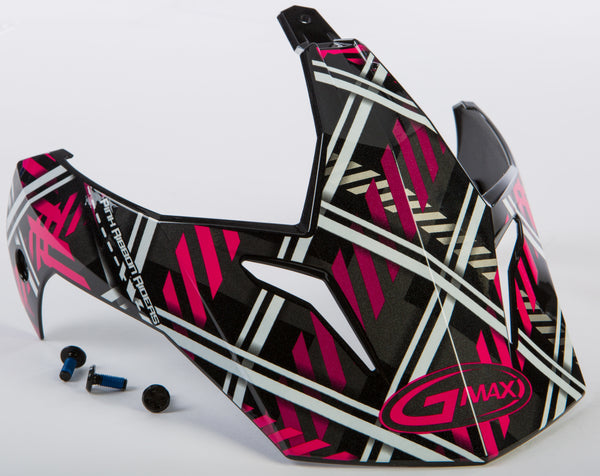 VISOR W/SCREWS PINK RIBBON RIDERS PLAID BLACK/PINK GM-11 | G011095