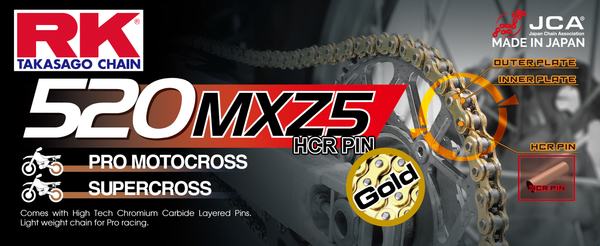 GB520MXZ5 DRIVE CHAIN GOLD 520 X 120 | GB520MXZ5-120
