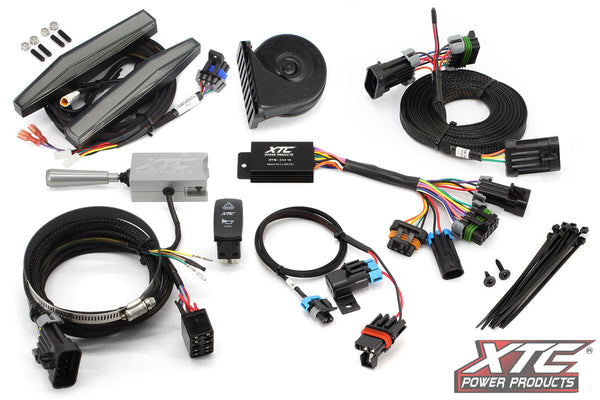 AUTO TURN SIGNAL KIT W/ BILLET LEVER AND FRONT DRL LIGHTS POL | ATS-L-POL-M10U-DRL