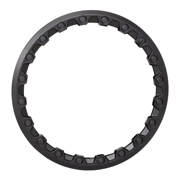 SB10 15" BEADLOCK RING 12MM 20-HOLE MATTE BLACK
