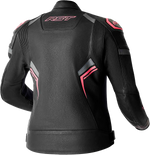 WOMENS S1 D3O LEATHER JACKET BLK/FLO PINK