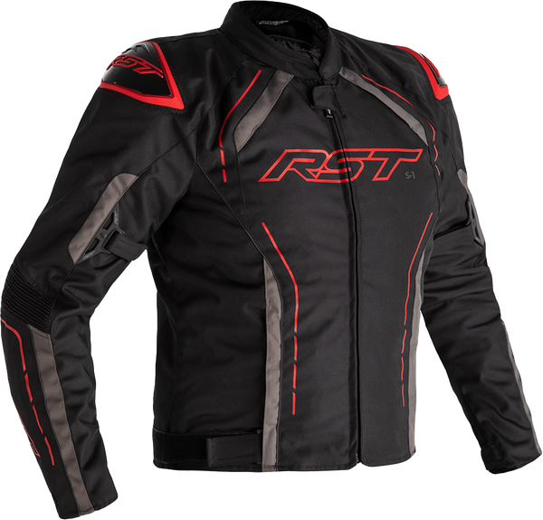 S1 CE JACKET BLACK/GREY/RED TEXTILE