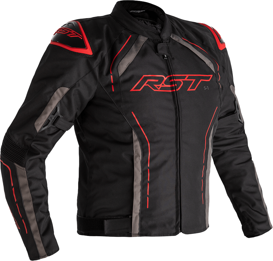 S1 CE JACKET BLACK/GREY/RED TEXTILE