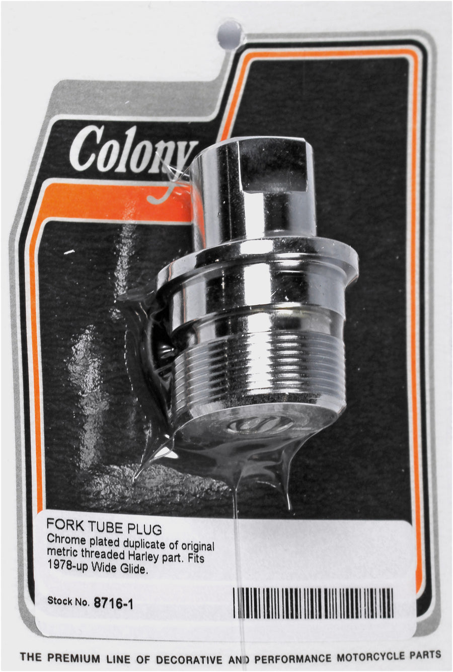 FORK TUBE PLUG WIDE GLIDE WIDEGLIDE 78-17 | 8716-1