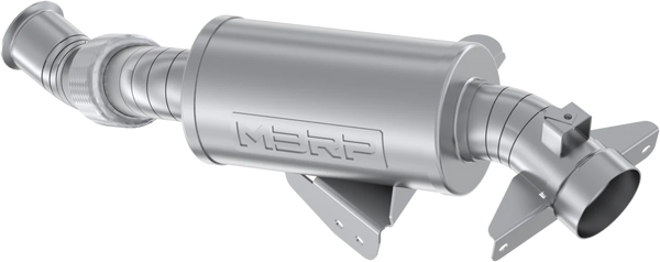 SINGLE SLIP-ON TURBO BACK W/ 3" PERF. MUFF W/ CAT. CONV. | AT-9223PT