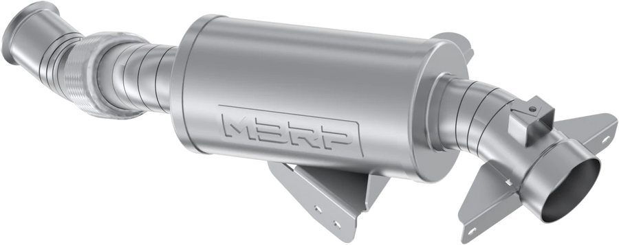 SINGLE SLIP-ON TURBO BACK W/ 3" PERF. MUFF W/ CAT. CONV. | AT-9223PT