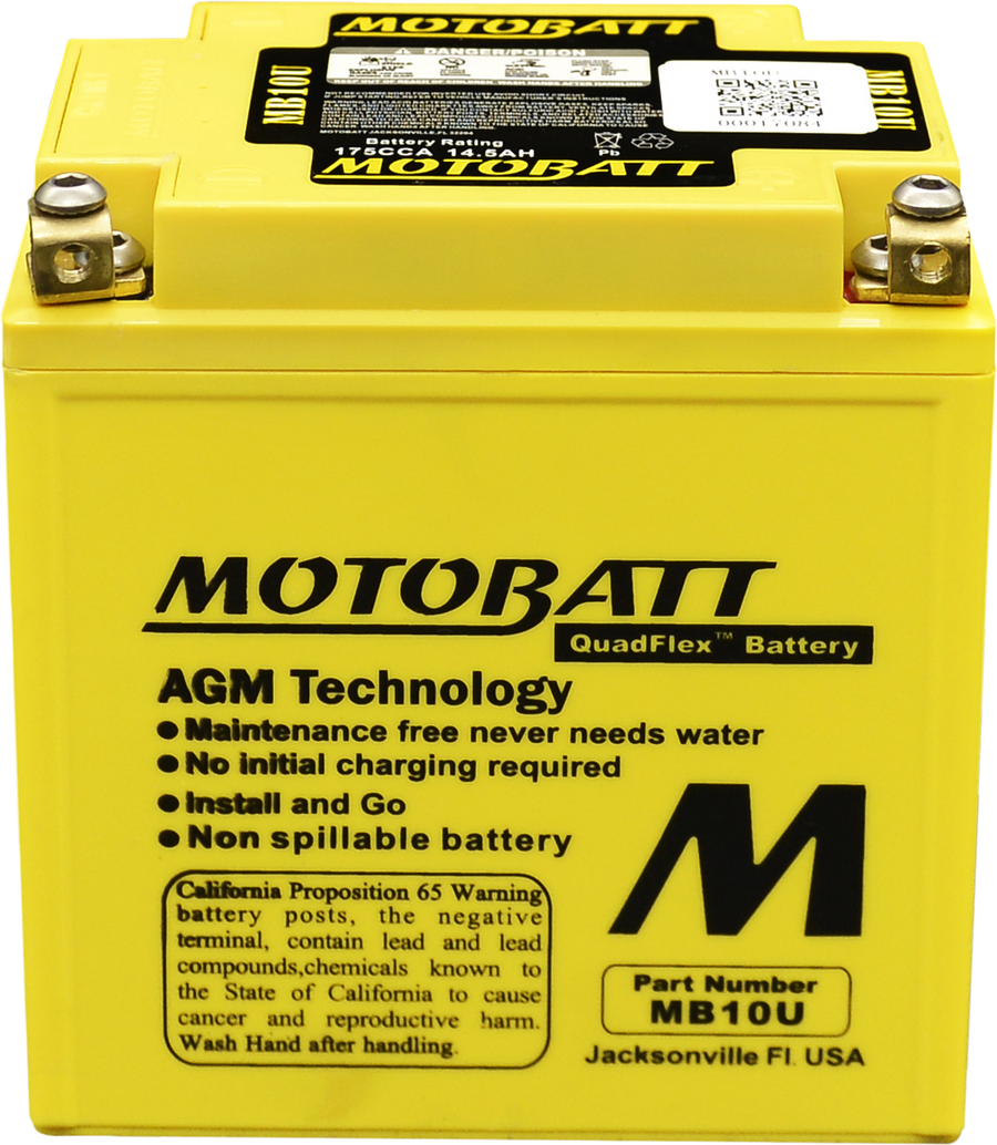 BATTERY MB10U SEALED FACTORY ACTIVATED | MB10U