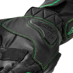 S1 GLOVE BLK/FLO-GREEN LEATHER