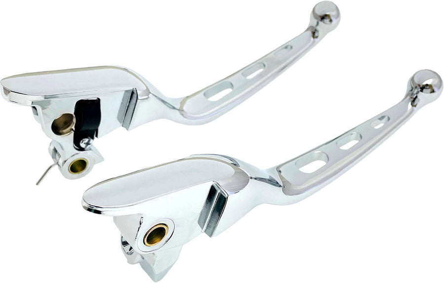 3-HOLE LEVER SET CHROME FLT 21-25 CBL CLUTCH