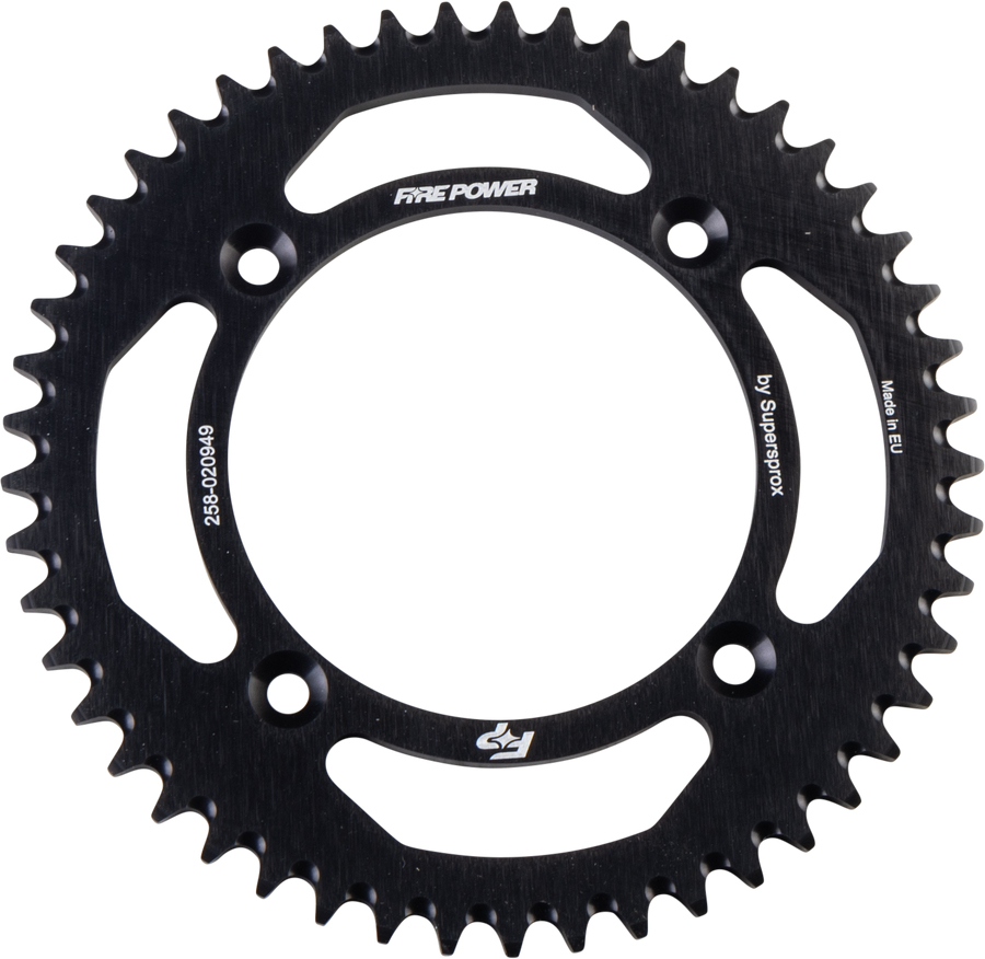 REAR SPROCKET ALUMINUM 49T BLK | FPA-209-49-BLK