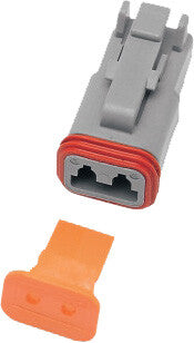 2-WIRE GREY DEUTSCH PLUG & WDGLCK HD# 72132-94GY | DP-2G