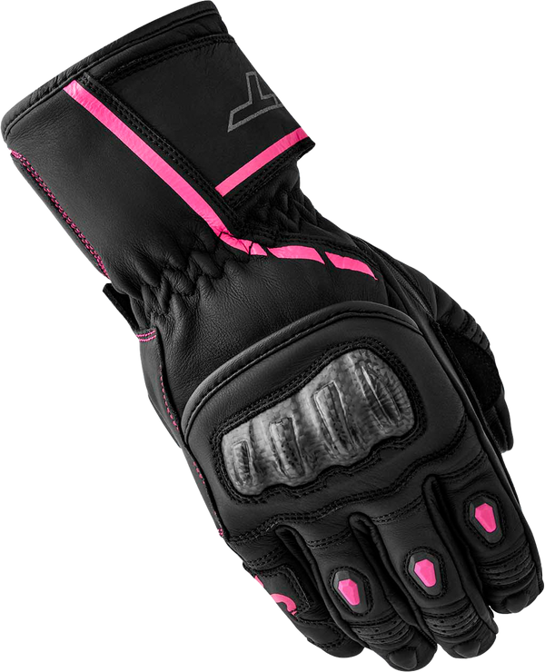 WOMENS S1 GLOVE BLACK/PINK LEATHER