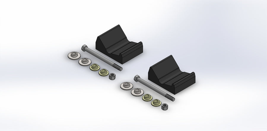 PR /SLY DOG MOUNT KIT POL IQ/ IQR/ FUSION 3/8" | MKTPOL002