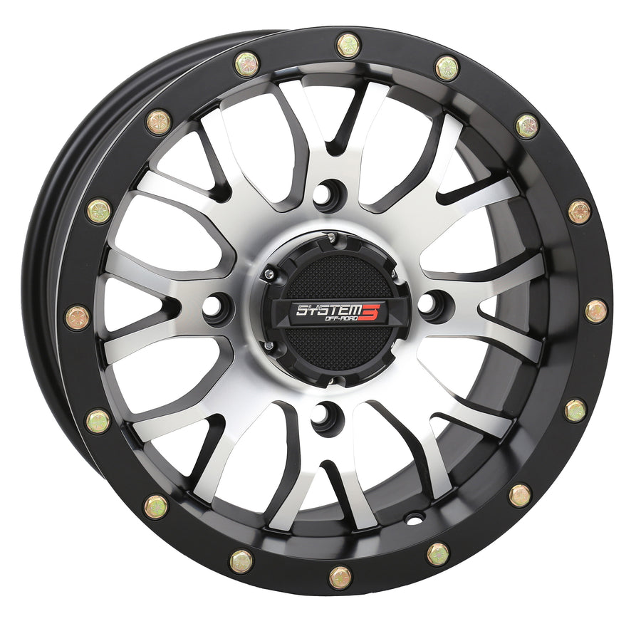 ST3 WHEEL 14X7 5+2 (+30MM) 4/110 MATTE MACHINED/BLACK | 14S3-1010