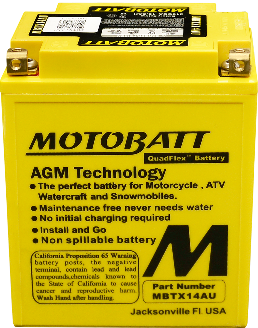 BATTERY MBTX14AU SEALED FACTORY ACTIVATED | MBTX14AU