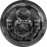 7" LED HEADLIGHT RUGGED ULTRA VIEW BLACK
