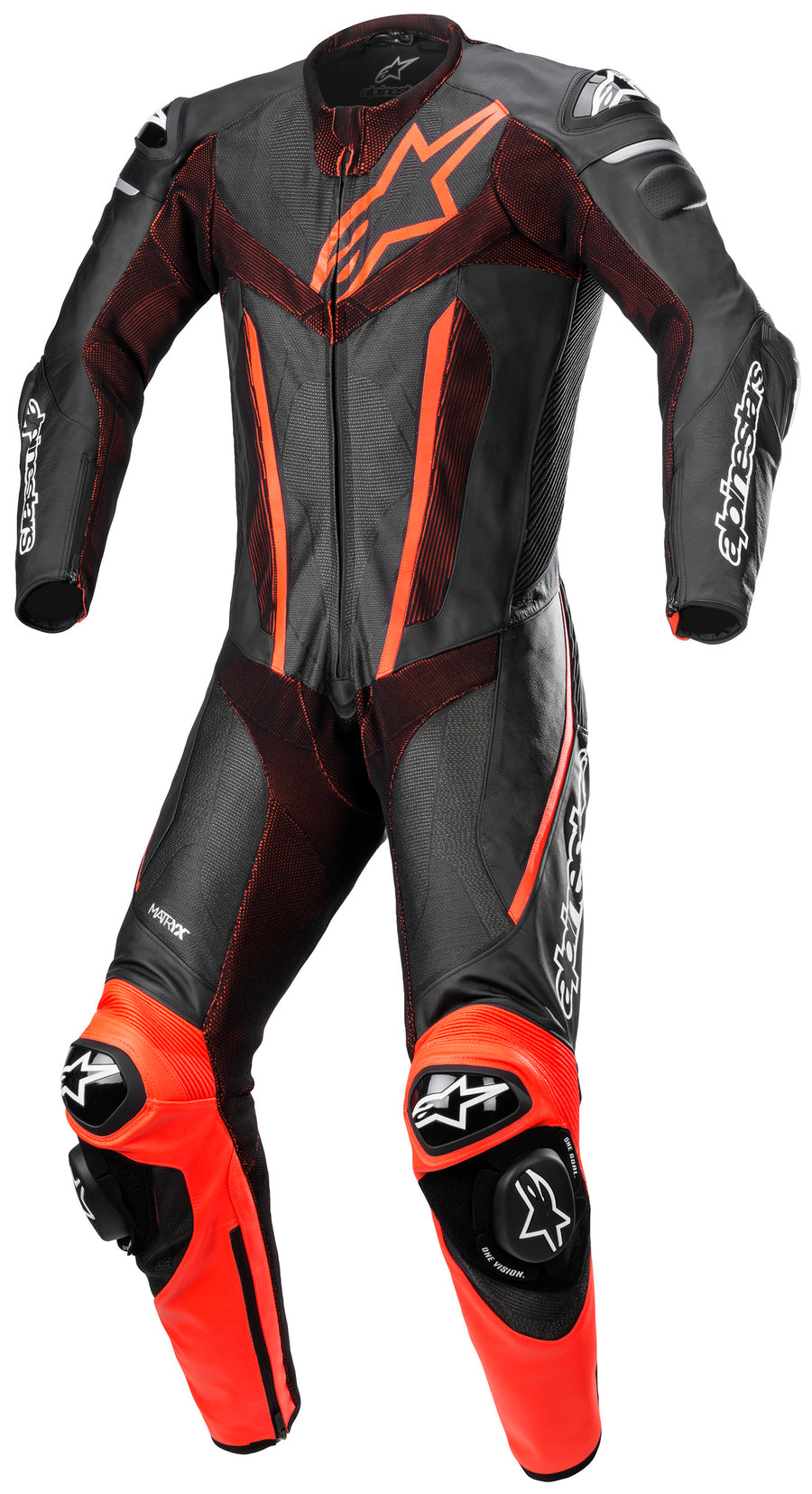 FUSION SUIT 1PC BLK RD FL