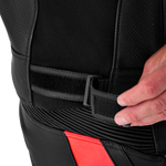 TRACTECH EVO D3O JACKET BLK/FLO RED LEATHER