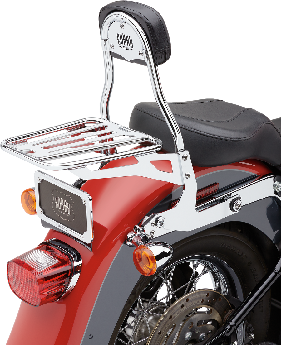 DETACHABLE BACKREST ROUND CHROME SOFTAIL 00-06 | 602-2001