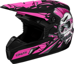 YOUTH MX-46Y UNSTABLE HELMET MATTE BLACK/PINK YL