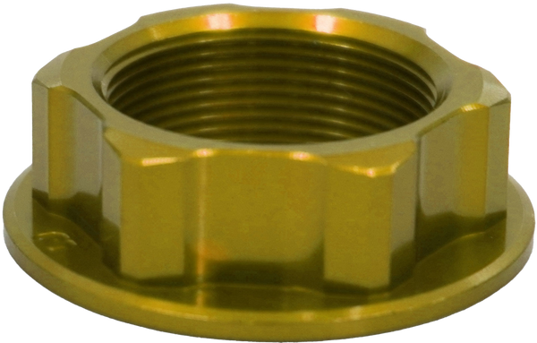 STEERING STEM NUT YELLOW HON/YAM/SUZ | FXSN 10100 99YL