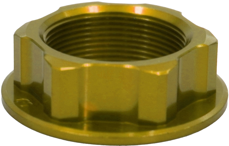 STEERING STEM NUT YELLOW HON/YAM/SUZ | FXSN 10100 99YL