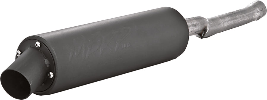 SINGLE SLIP-ON SYSTEM W/ UTILITY MUFFLER BLK YAM | AT-7403