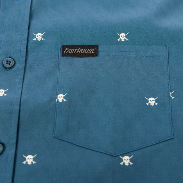 JASPER SS BTNUP SHIRT BLU