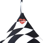 WM TRIP BIKINI TOP BK/WT
