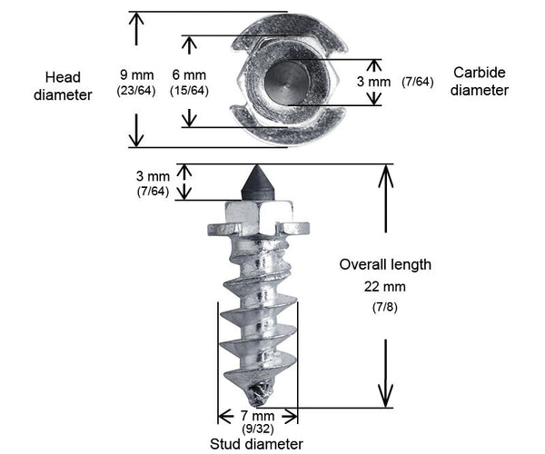 3/4"-18MM SHOULDER SCREW STUDS QTY 200