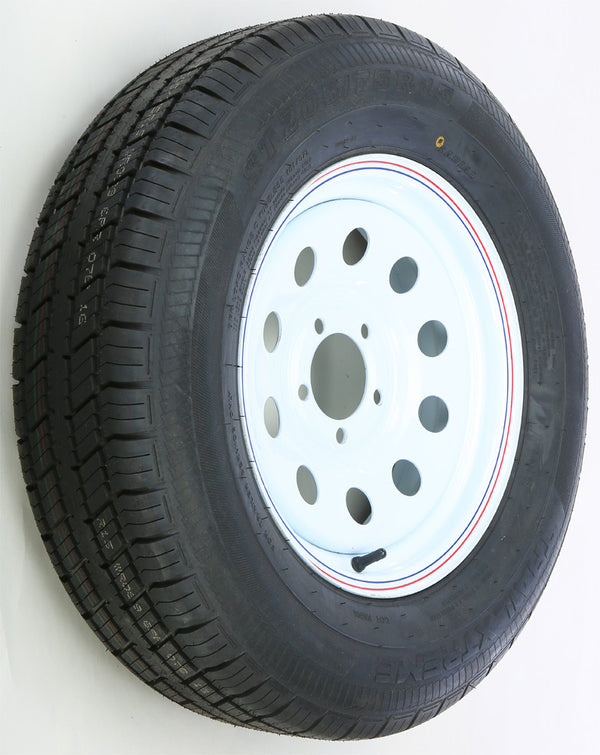 TRAILER TIRE AND WHEEL ASSEMBLY WHITE | TA2055012-71R205C-A