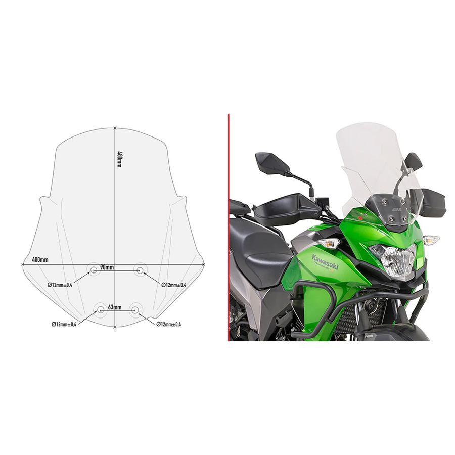 WINDSHIELD SPECIFIC CLEAR KAW | D4121ST