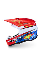 S-M3 FALCON YTH HLMT ECE06/DOT RED FL/WHT/BLUE/YL FL GL YL