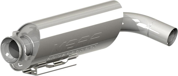 SINGLE SLIP-ON SYSTEM W/ OVAL SPORT MUFFLER CHROME | AT-9708SP