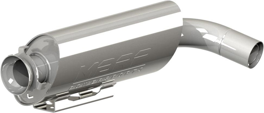 SINGLE SLIP-ON SYSTEM W/ OVAL SPORT MUFFLER CHROME | AT-9708SP