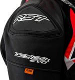 TRACTECH EVO D3O JACKET BLK/FLO RED LEATHER