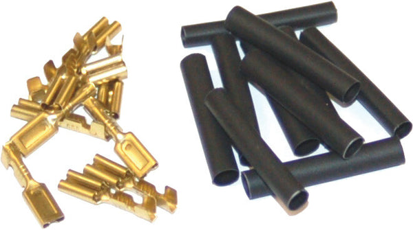 1/8" FEMALE CRIMP TERM 10PK 22-16G HEAT SHRNK HD 9904 | NHD-9904