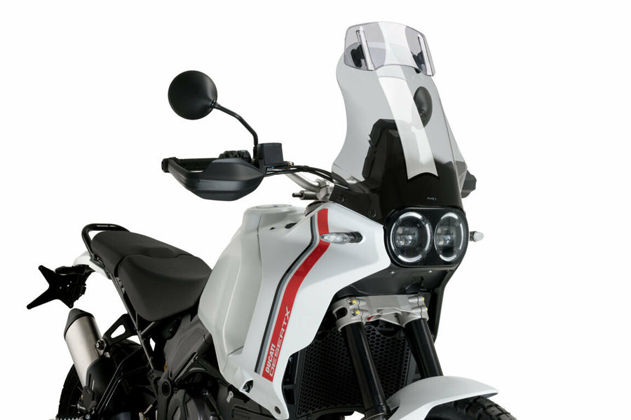 WINDSCREEN TOURING W/VISOR SMOKE DUC